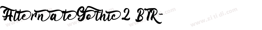 AlternateGothic2 BTR字体转换